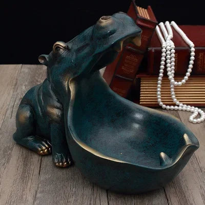 HippoHaven - Décoration de figure d'hippopotame