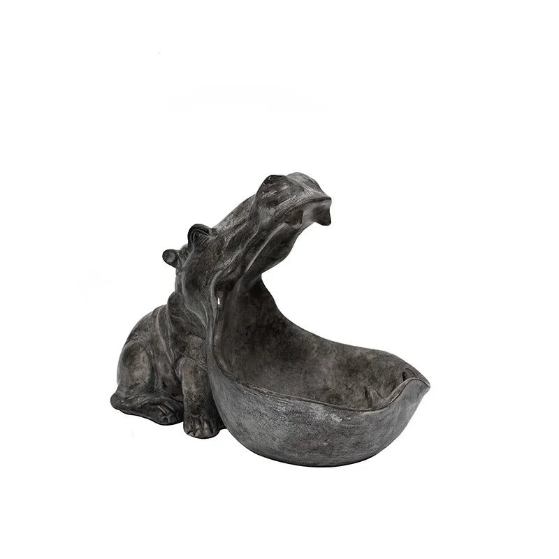 HippoHaven - Décoration de figure d'hippopotame