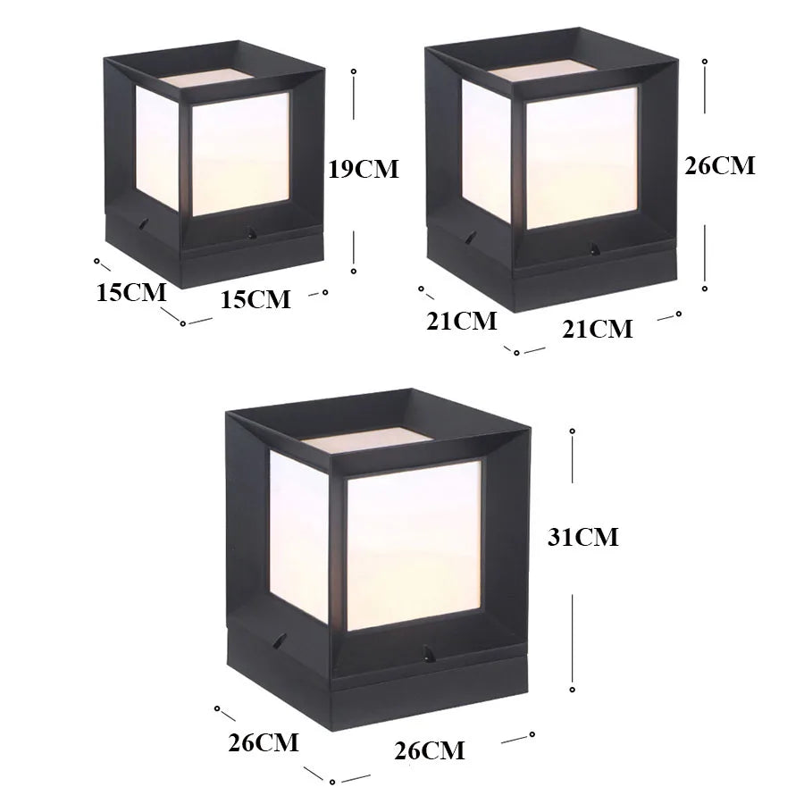 PillarGlow - Lampe de pilier de portail pour l'extérieur